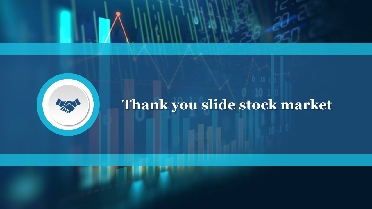 Creative Thank You Slide Stock Market Presentation Design